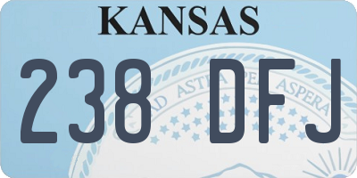 KS license plate 238DFJ
