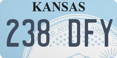 KS license plate 238DFY