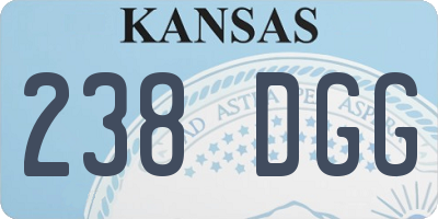 KS license plate 238DGG