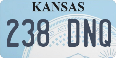 KS license plate 238DNQ
