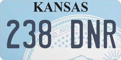 KS license plate 238DNR