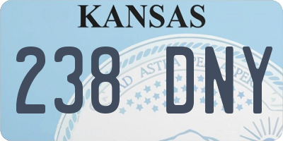 KS license plate 238DNY