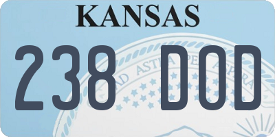 KS license plate 238DOD