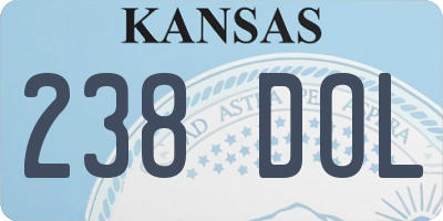 KS license plate 238DOL