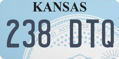 KS license plate 238DTQ