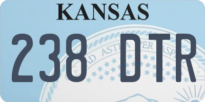 KS license plate 238DTR