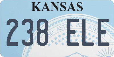 KS license plate 238ELE