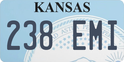 KS license plate 238EMI