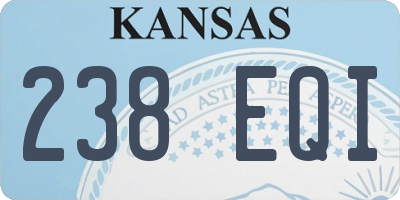 KS license plate 238EQI