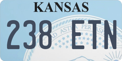KS license plate 238ETN