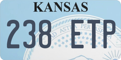 KS license plate 238ETP