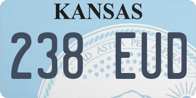 KS license plate 238EUD