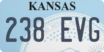 KS license plate 238EVG
