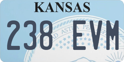 KS license plate 238EVM
