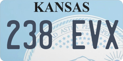 KS license plate 238EVX