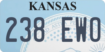 KS license plate 238EWO