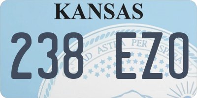 KS license plate 238EZO