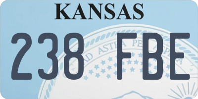 KS license plate 238FBE