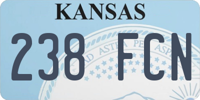 KS license plate 238FCN