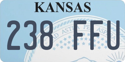 KS license plate 238FFU