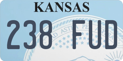 KS license plate 238FUD