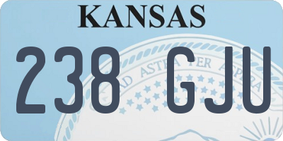 KS license plate 238GJU