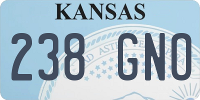 KS license plate 238GNO
