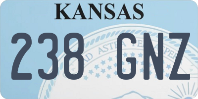 KS license plate 238GNZ