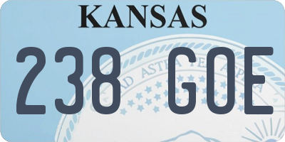 KS license plate 238GOE