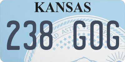 KS license plate 238GOG