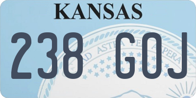 KS license plate 238GOJ