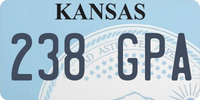 KS license plate 238GPA