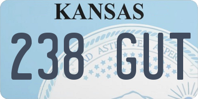 KS license plate 238GUT