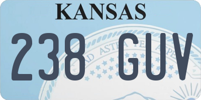 KS license plate 238GUV