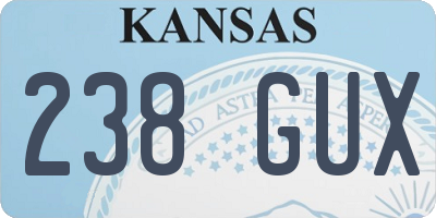 KS license plate 238GUX