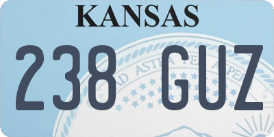 KS license plate 238GUZ