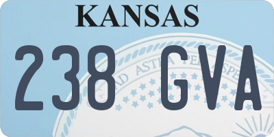 KS license plate 238GVA