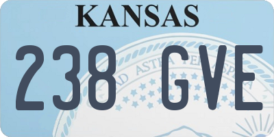 KS license plate 238GVE