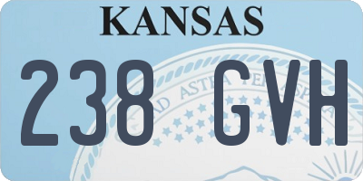 KS license plate 238GVH