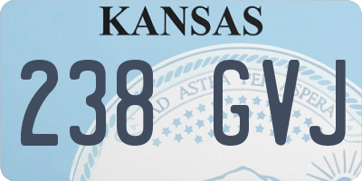 KS license plate 238GVJ