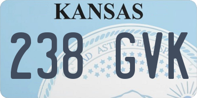 KS license plate 238GVK