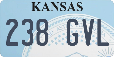 KS license plate 238GVL