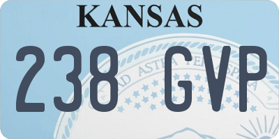 KS license plate 238GVP