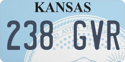 KS license plate 238GVR