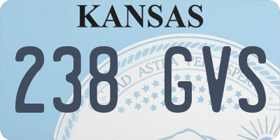 KS license plate 238GVS