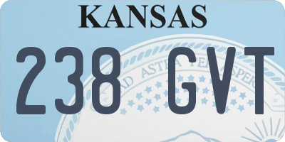 KS license plate 238GVT