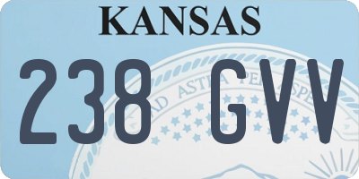 KS license plate 238GVV