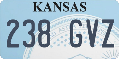 KS license plate 238GVZ