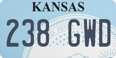 KS license plate 238GWD