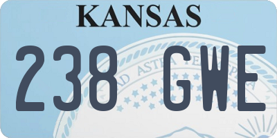 KS license plate 238GWE